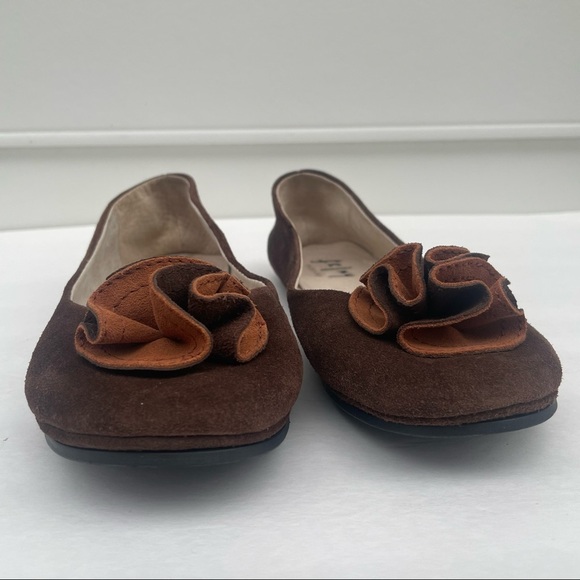 fs/ny brown suede flats shoes size 8.5 - Picture 4 of 14